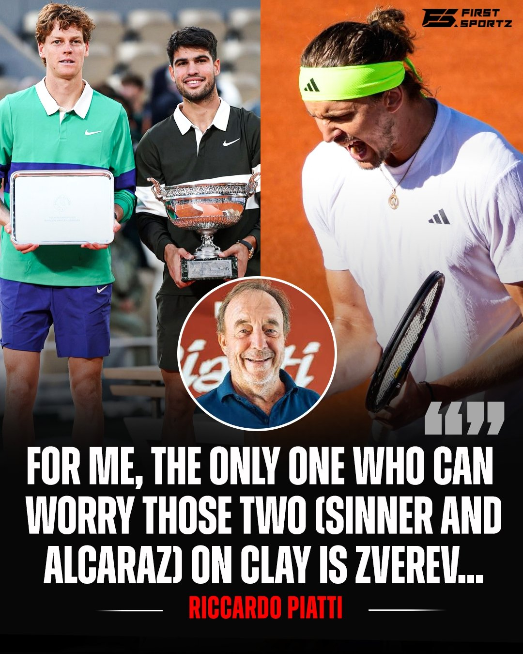 辛纳前教练皮亚蒂展望红土赛季，能在红土对阿卡和辛纳造成麻烦的人有且只有一人。。。