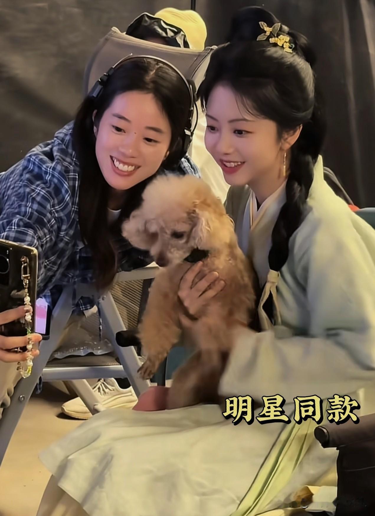 谁懂啊！谭松韵穿古装抱着小狗的样子，又美又有爱，这剧必追谭松韵 谭松韵演技派 明