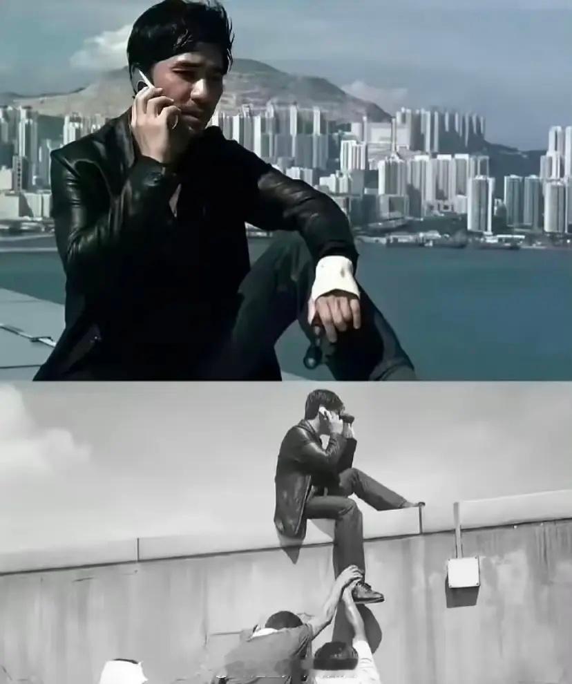 原来之前梁朝伟在天台拍戏的安全 措施是剧组的同事用手拉的哈哈哈，感觉真的很相信同