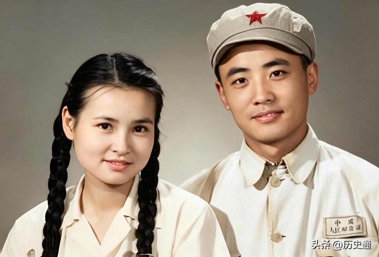 这是林徽因长女梁再冰与丈夫于杭的结婚照。二人举办极简婚礼，没有彩礼、宴席与排场，