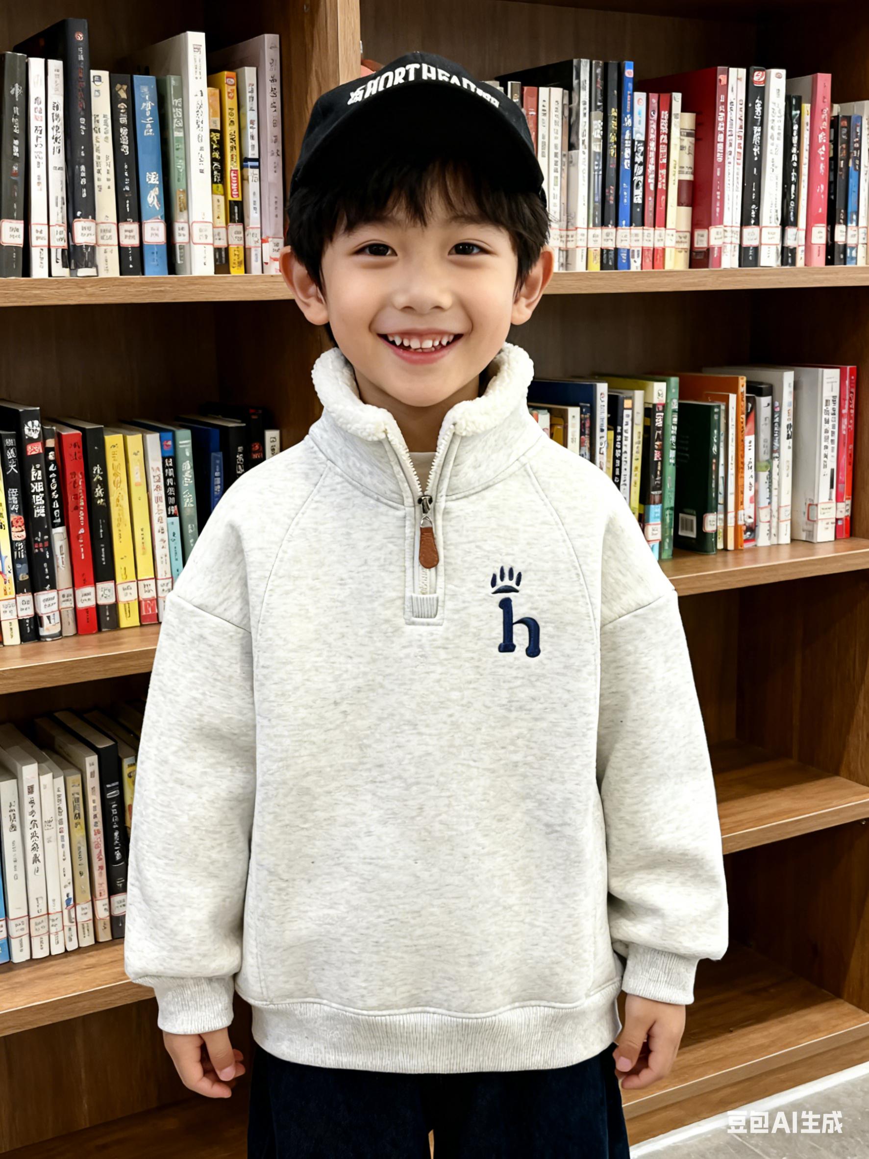 赶紧趁大降温之前，，还好我提前给儿子备上了这件加绒加厚卫衣，它是立领的...