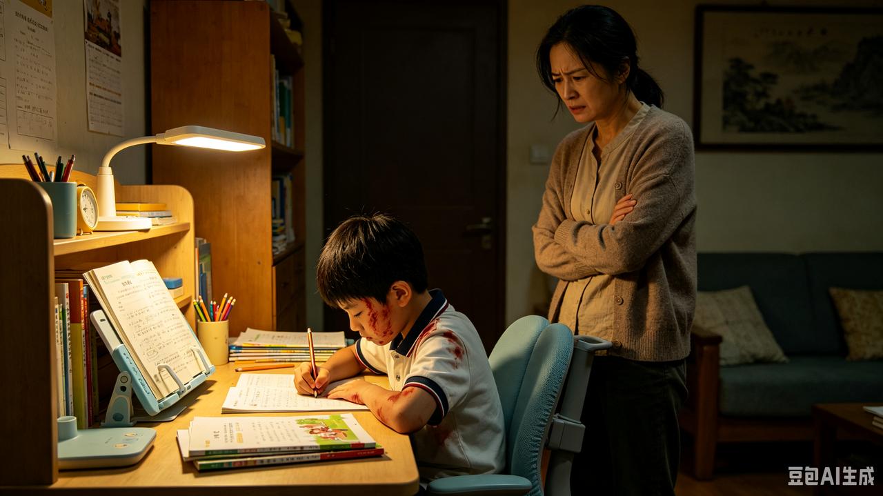 辅导作业情绪失控，妈妈失手致孩子磕掉乳牙，事后满是懊悔
 
辅导低年级孩子写作业