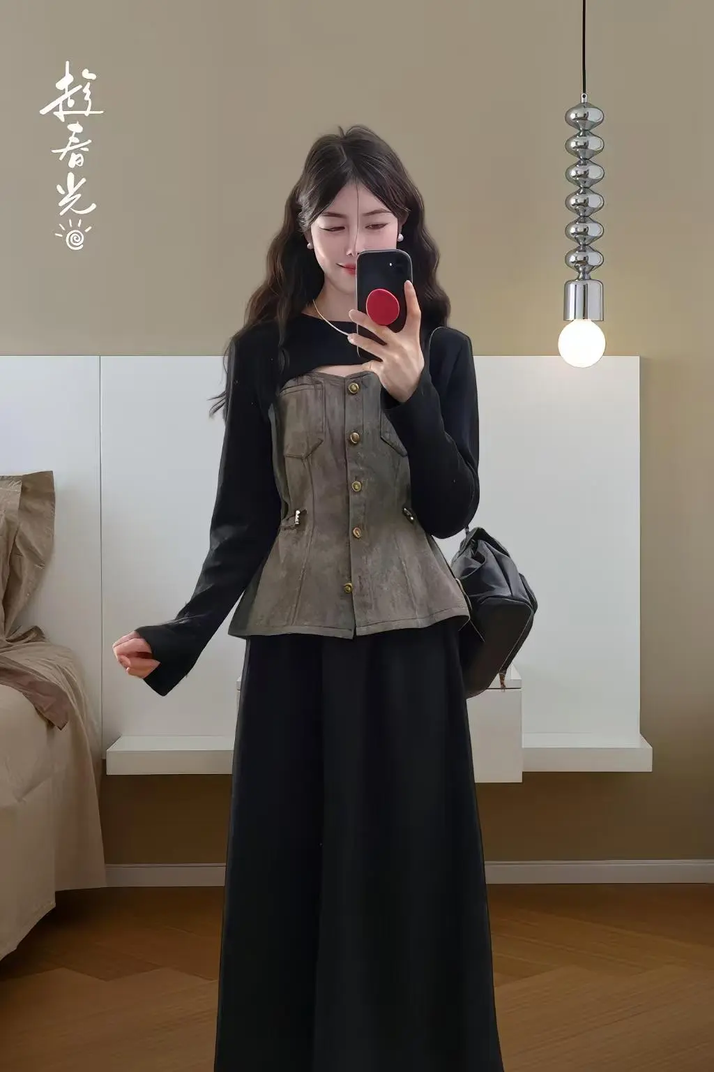 微胖姐妹们，都去给我穿这套！！巨巨巨显瘦！25春新款设计感收腰牛仔上衣...