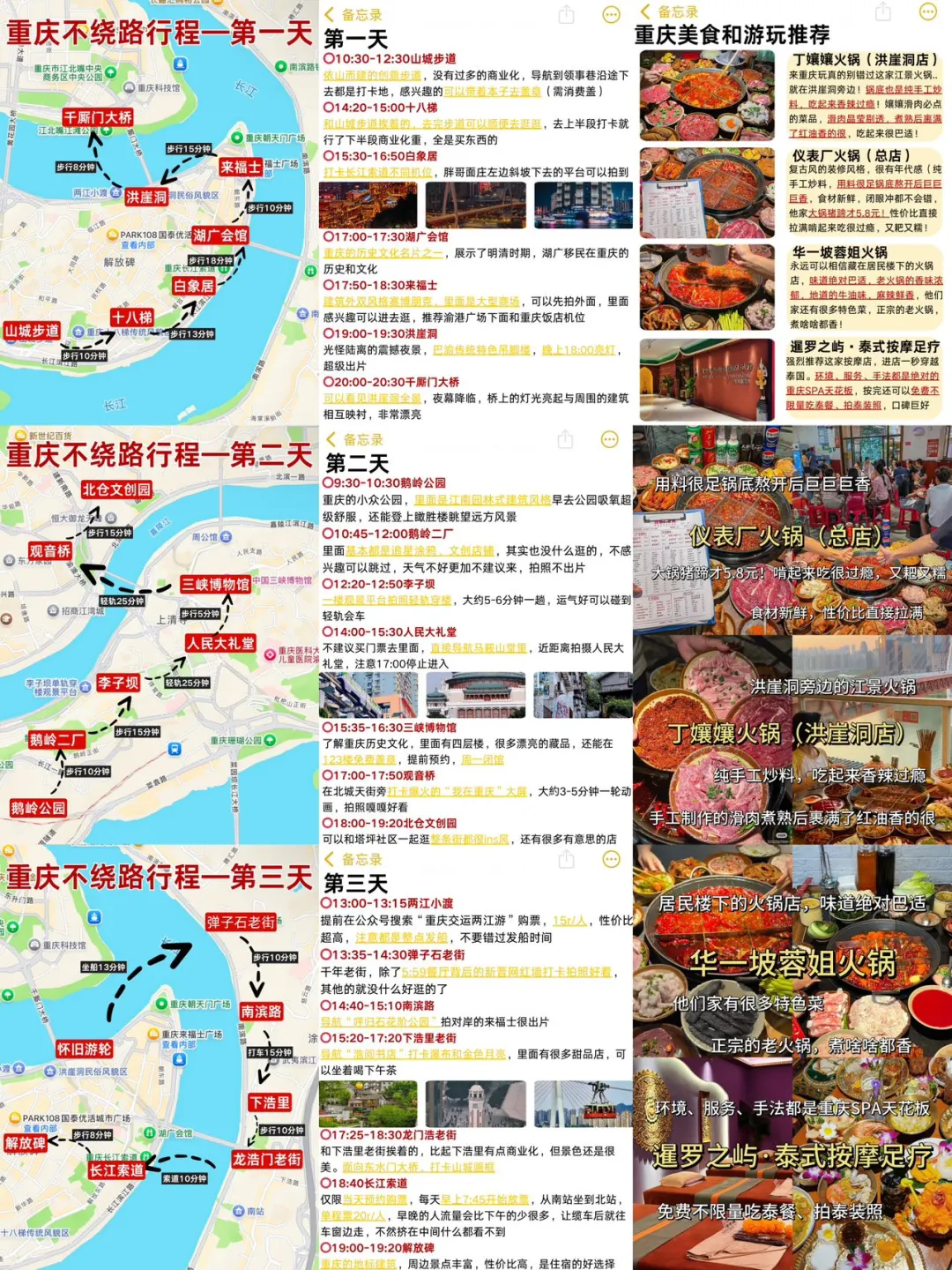 研究一整天做的重庆攻略已经是next level了