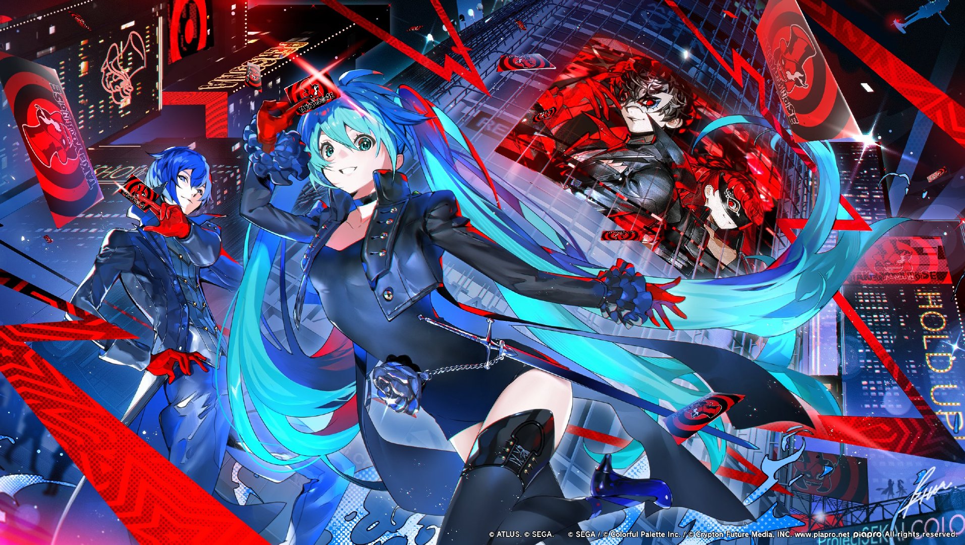 《世界计划 多彩舞台 feat.初音未来》x《女神异闻录5：皇家版》联动图及人设