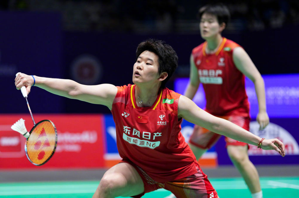 #刘圣书谭宁卫冕女双冠军# 【刘圣书/谭宁获得中国羽毛球公开赛女双冠军】26日，