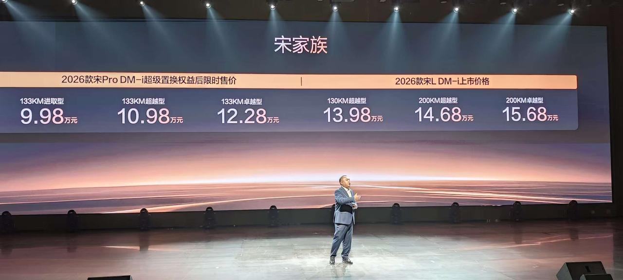 车盟快讯：今晚，比亚迪王朝网三车上新，2026款宋L DM-i超级置换权益后限时