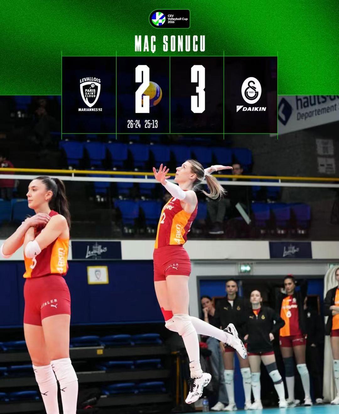 加拉塔萨雷客场3比2战胜巴黎圣云，在欧联杯八进四的较量中占据先机！ 