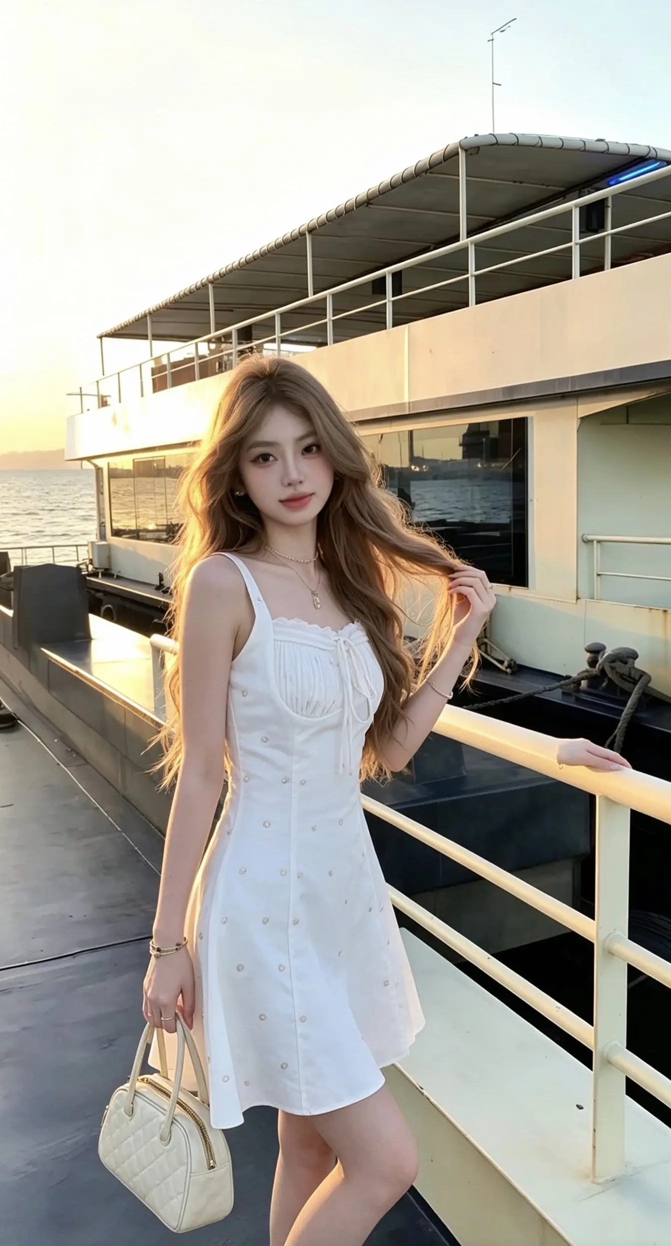 小白裙。
