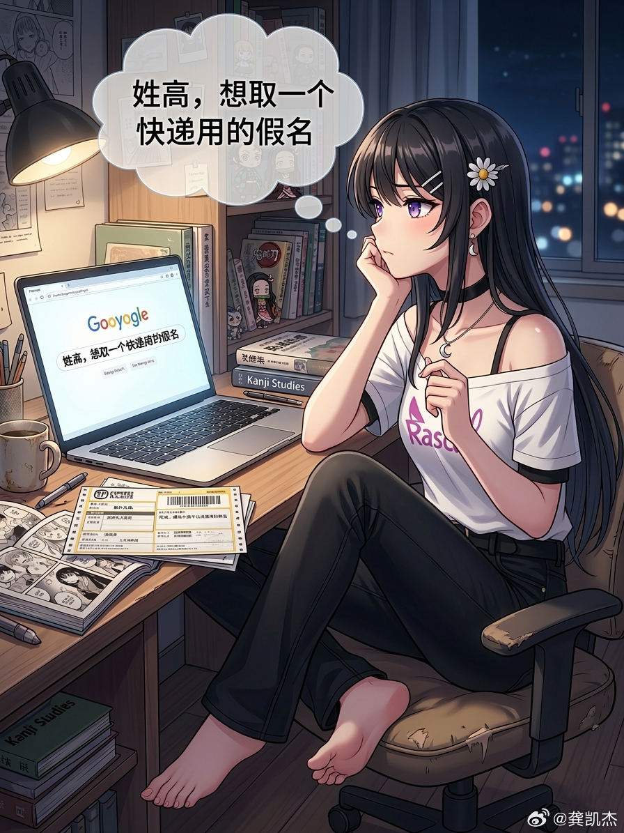 她姓高，想取一个快递用的假名，你们觉得可以叫啥？ 