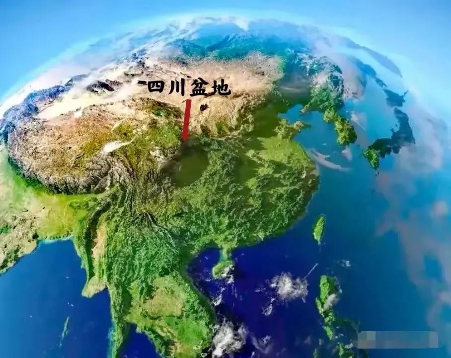 四川盆地：不像一个火山口。这个才是火山口(见图2)！

那么，是陨石坑？古巨湖的