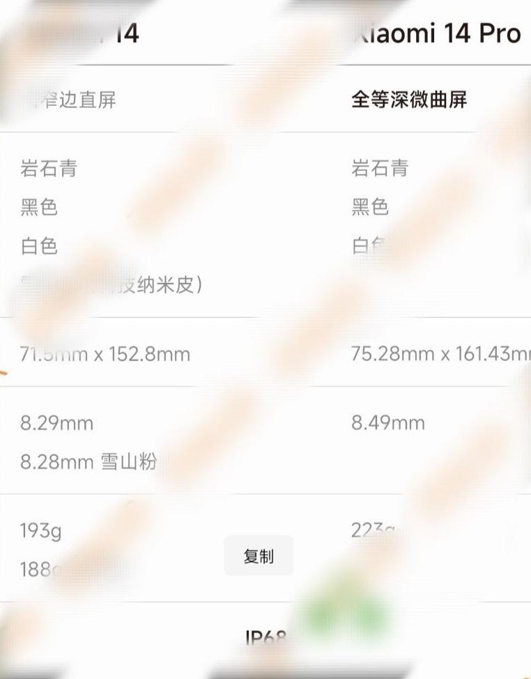 小米14重量193g，小米14 Pro重量223g，说实话，如果小米14是小屏旗
