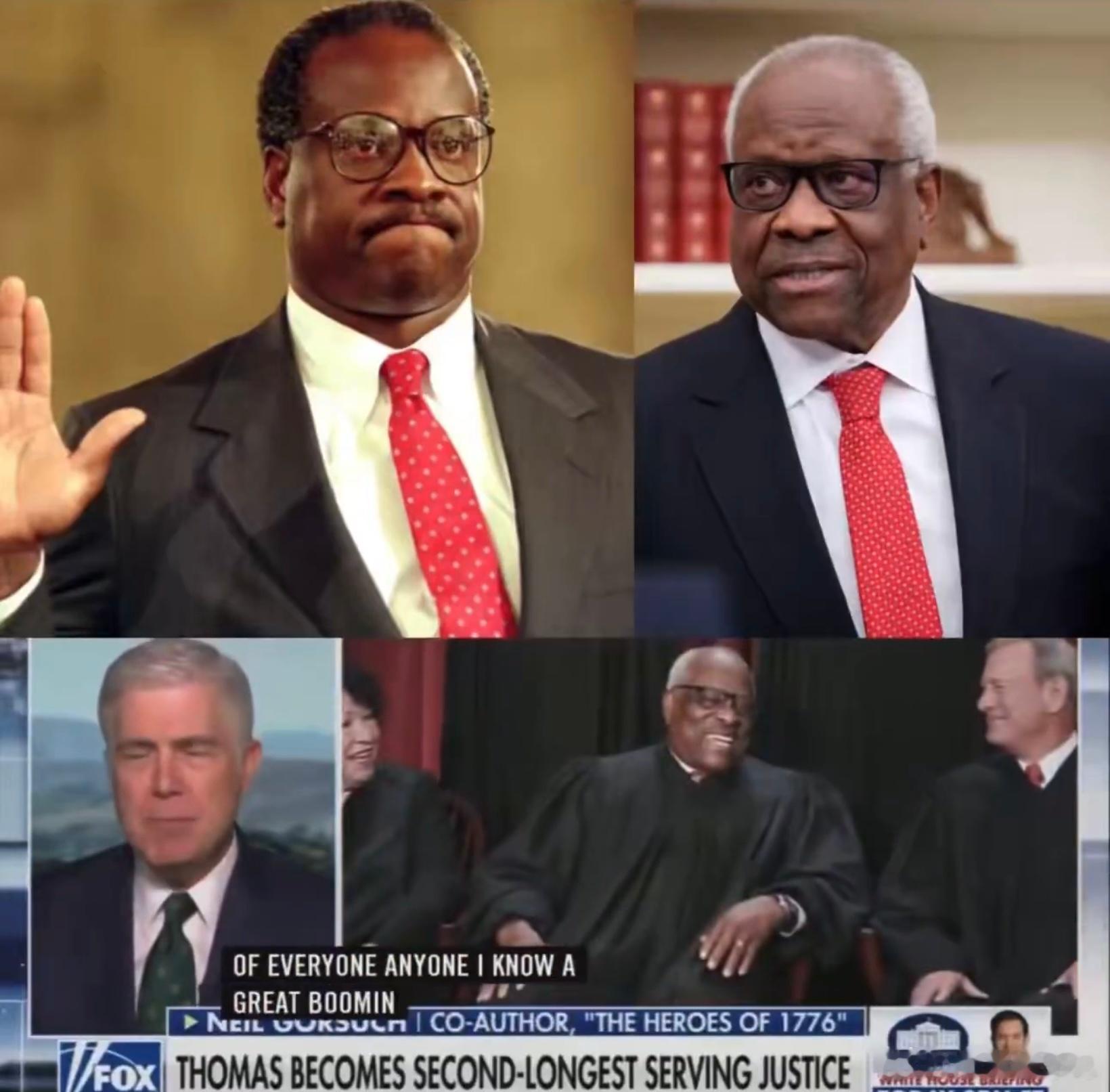 克拉倫斯·托馬斯（Clarence Thomas）成為美國歷史上在最高法院任職時