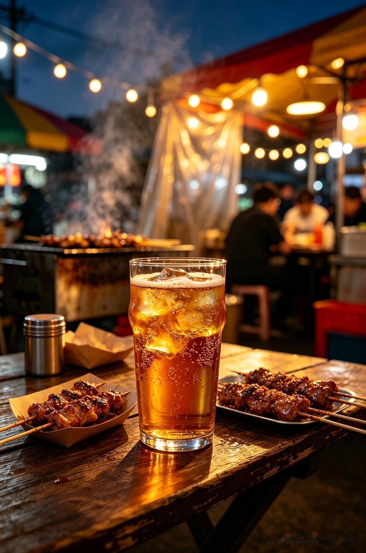 面包发酵气微微，
琥珀杯中泡沫飞。
饮尽松花江上月，
     
…………请师友