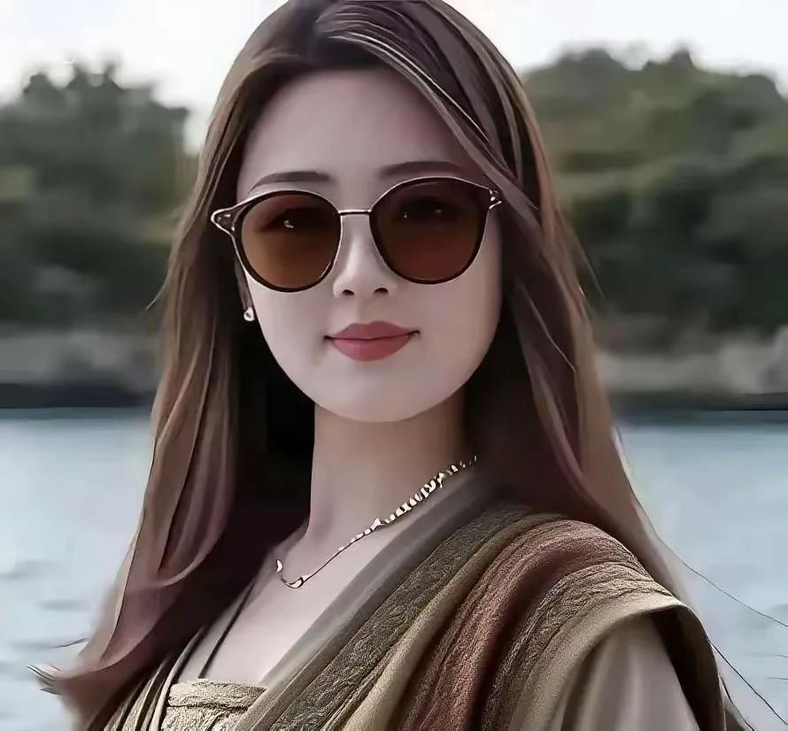海边漫步，阳光下的时尚女郎