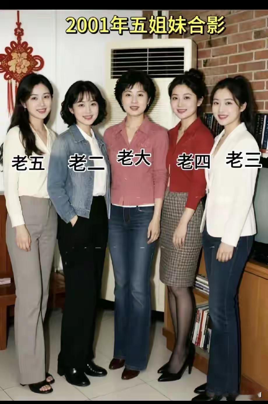 你认为最有气质的美女是谁？25年前，一家五姐妹，五朵金花，都想嫁给你，你会选择老
