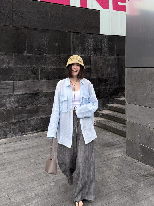 OOTD 今天穿的淡蓝色衬衫