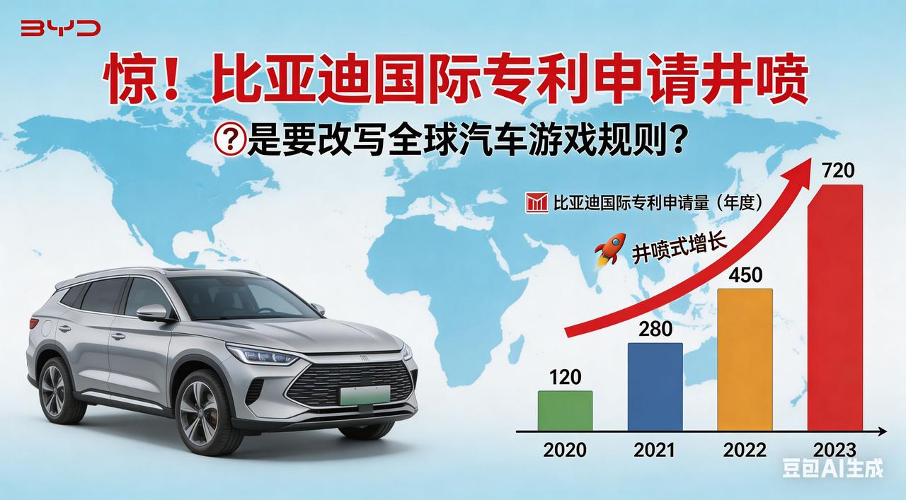 惊！比亚迪国际专利申请井喷，是要改写全球汽车游戏规则？

比亚迪：以专利为刃，劈