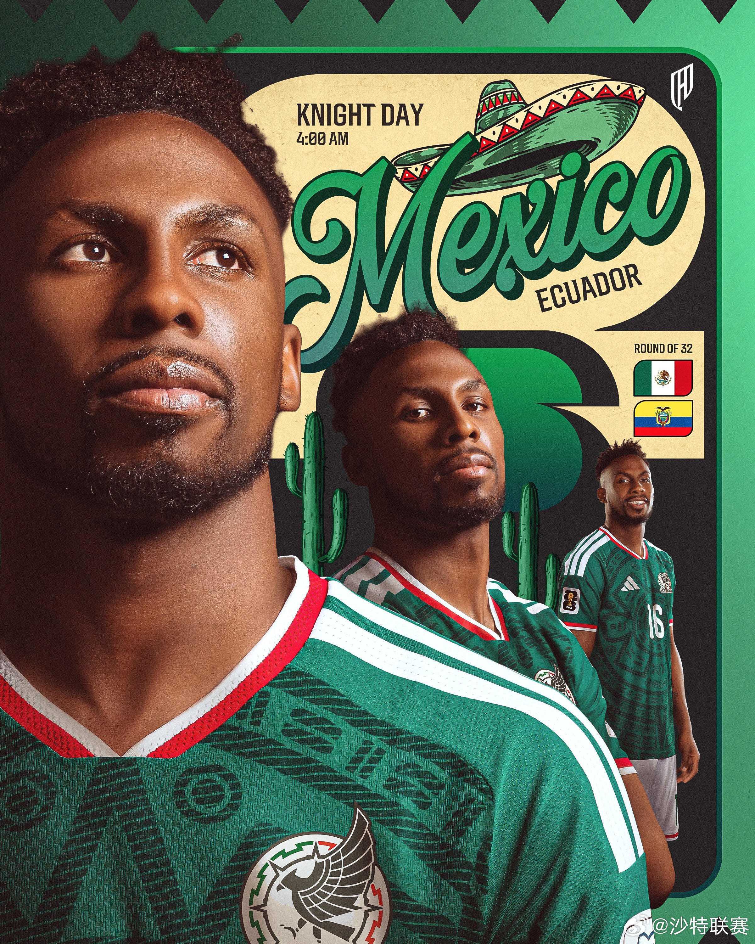 🇲🇽基尼奥内斯首发出战墨西哥同厄瓜多尔的比赛，祝他好运！世界杯沙特联赛