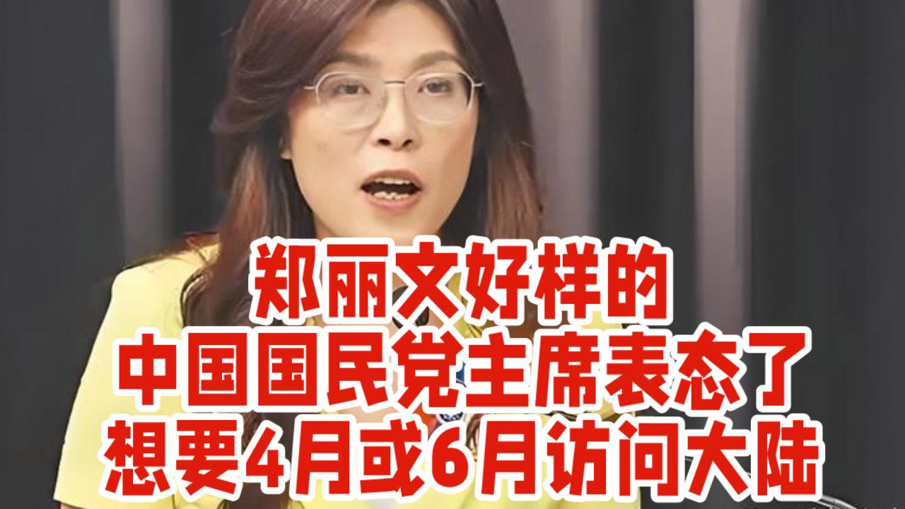 郑丽文好样的！中国国民党主席表态了：想要4月或6月访问大陆。

中国国民党主席郑