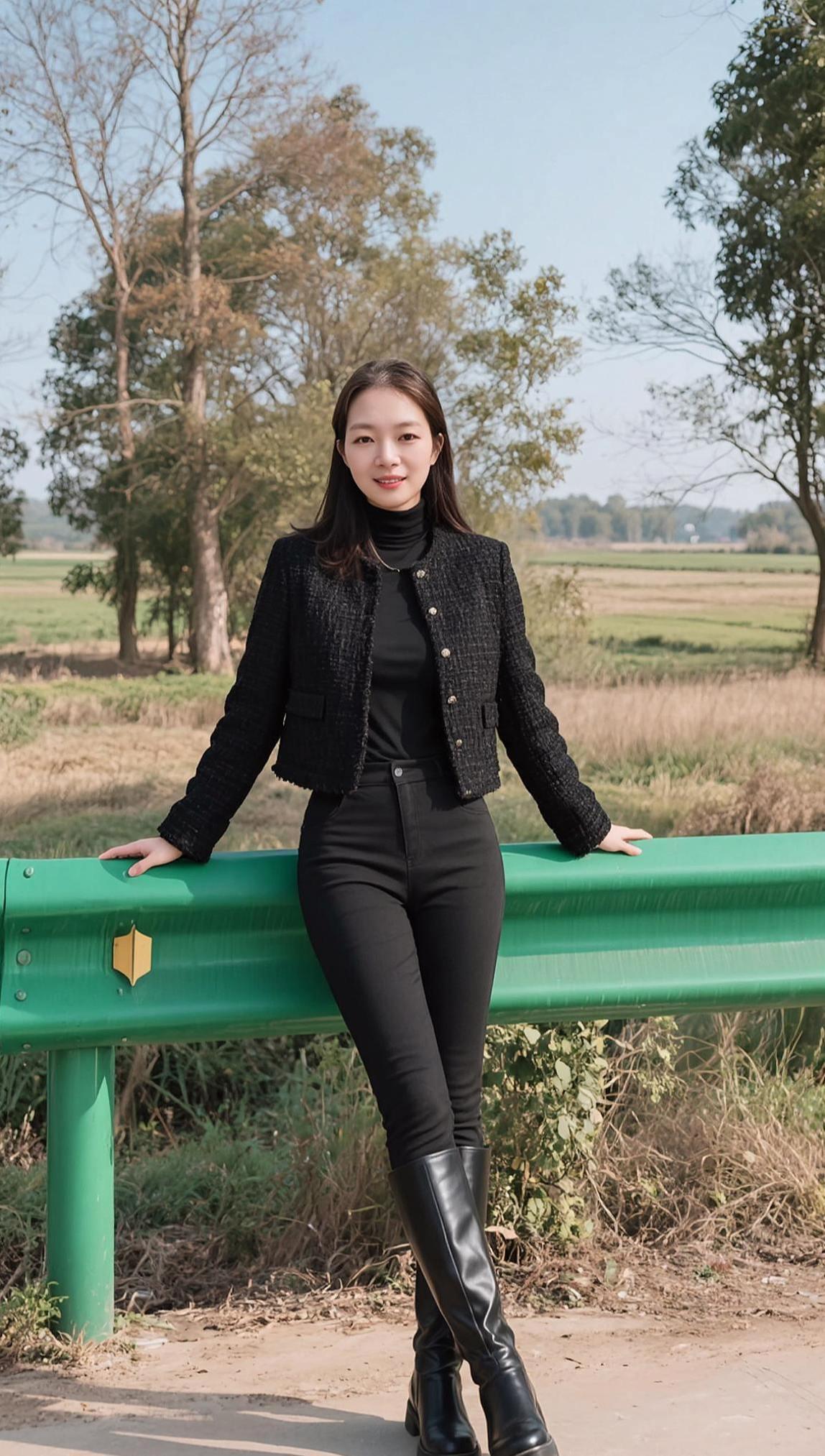 AI户外休闲照 今日分享 甜美女孩穿搭 甜美优雅写真颜值