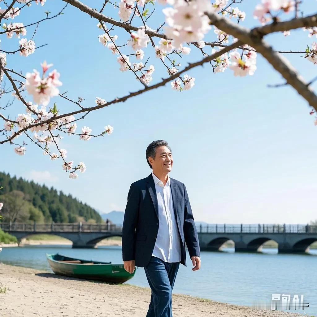 《赏景》
岭上独坐极尽遐，
山林深处藏人家。
鸡鸣犬吠绕坡转，
一方红绸映晚霞。