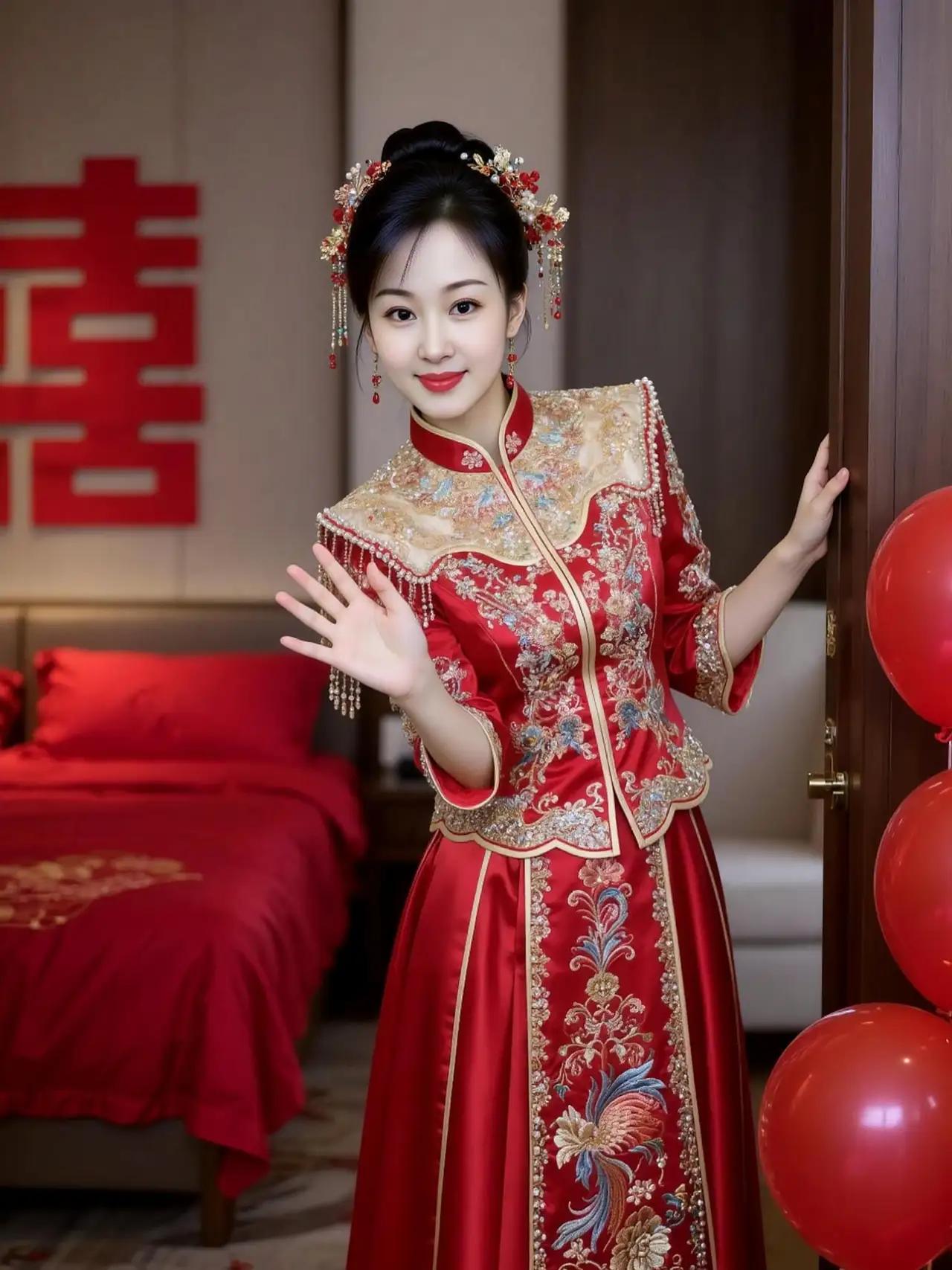 喜庆新娘装，红红火火迎新婚！🎉💍💃