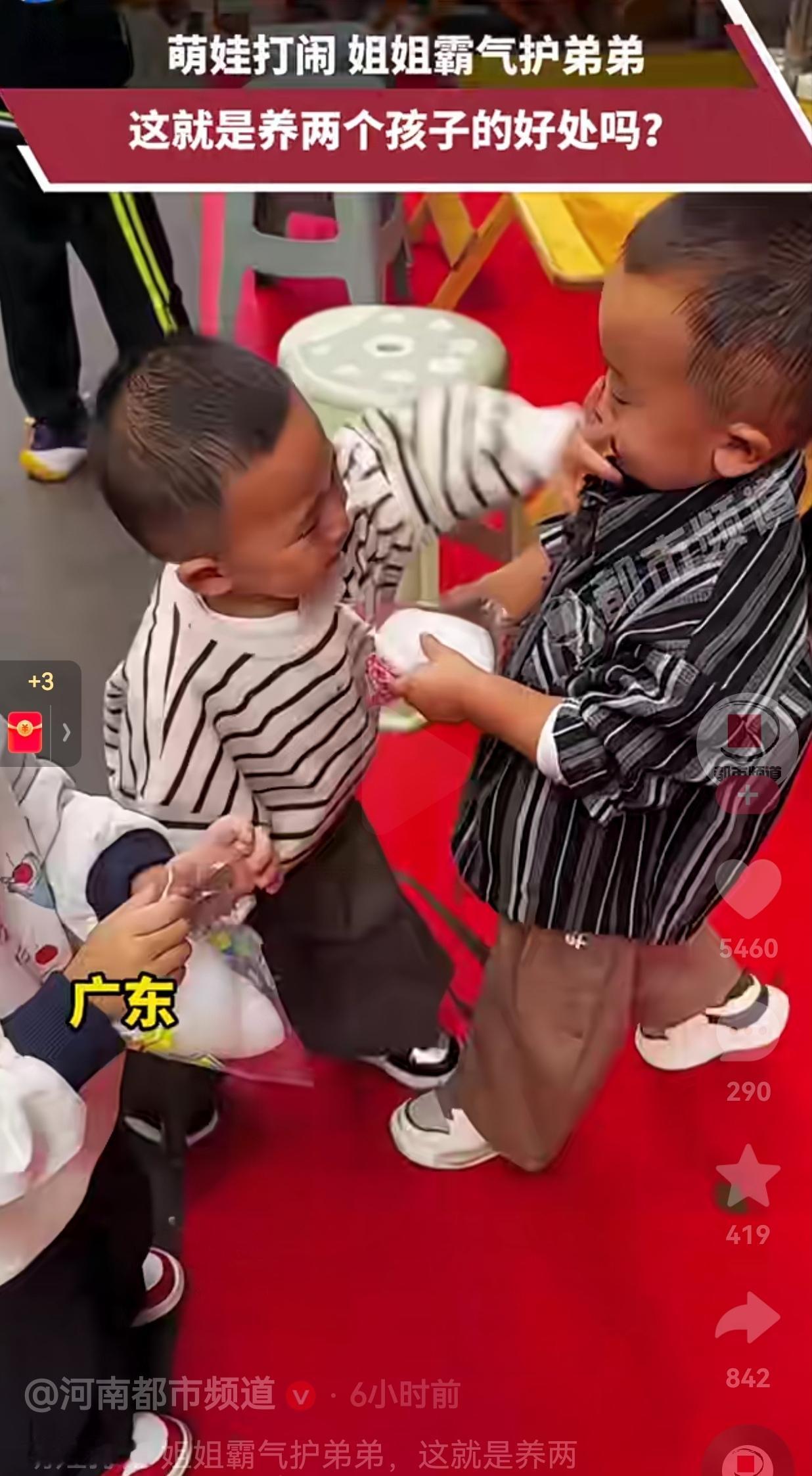 真的是宠弟狂魔呀！但是，你这样不分青红皂的拉偏架好吗？这不是你弟弟先动的手吗？这