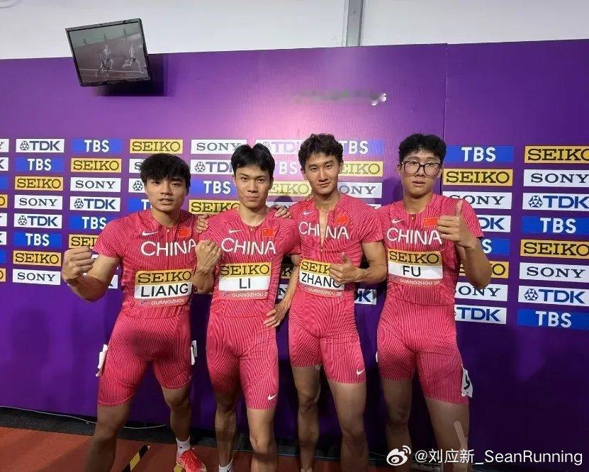 5月10日，2025年世界田联接力赛在广州开赛，在男子4×400米接力预赛中，中