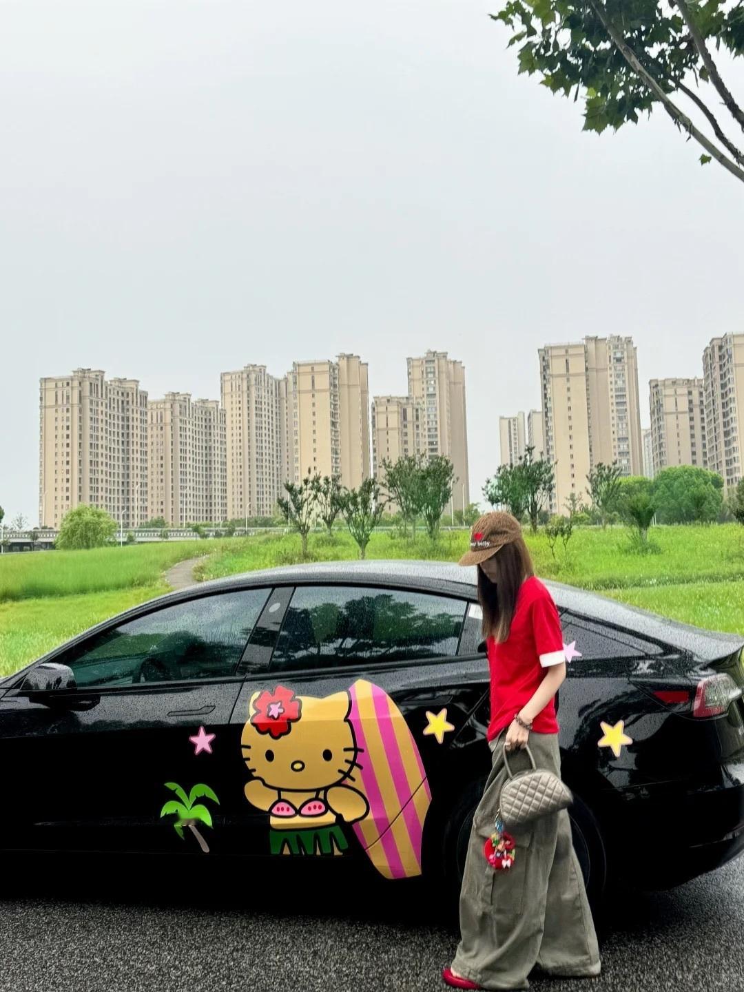 特斯拉真的百搭，这个kitty真的太好看了特斯拉汽车画报 ​​​