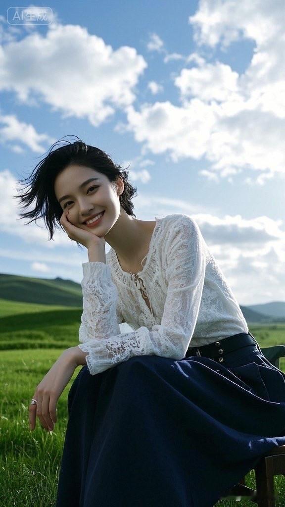 夏日清新风，阳光下的微笑