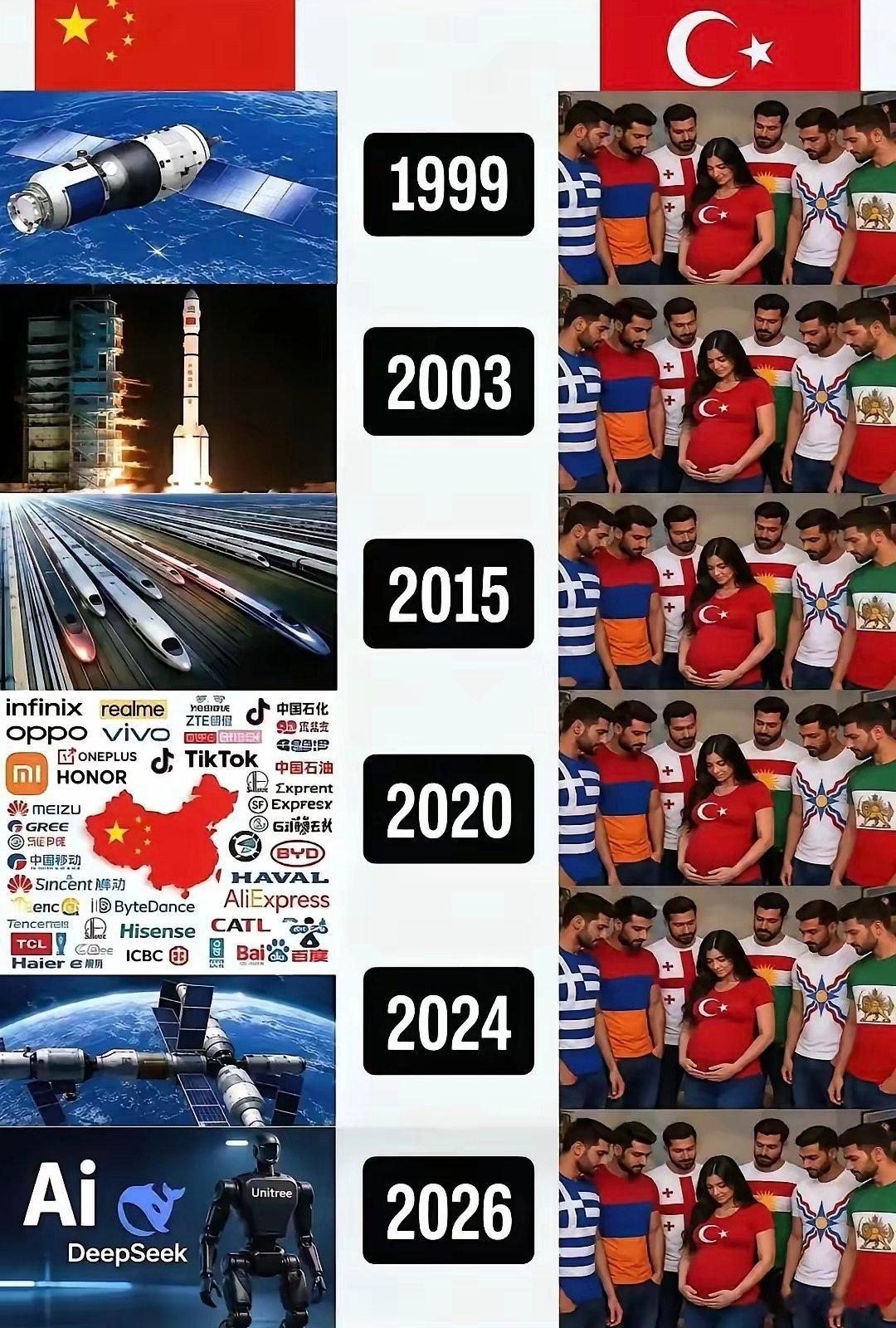 他们的国旗上有月亮，我们的国旗在月亮上！ ​​​
