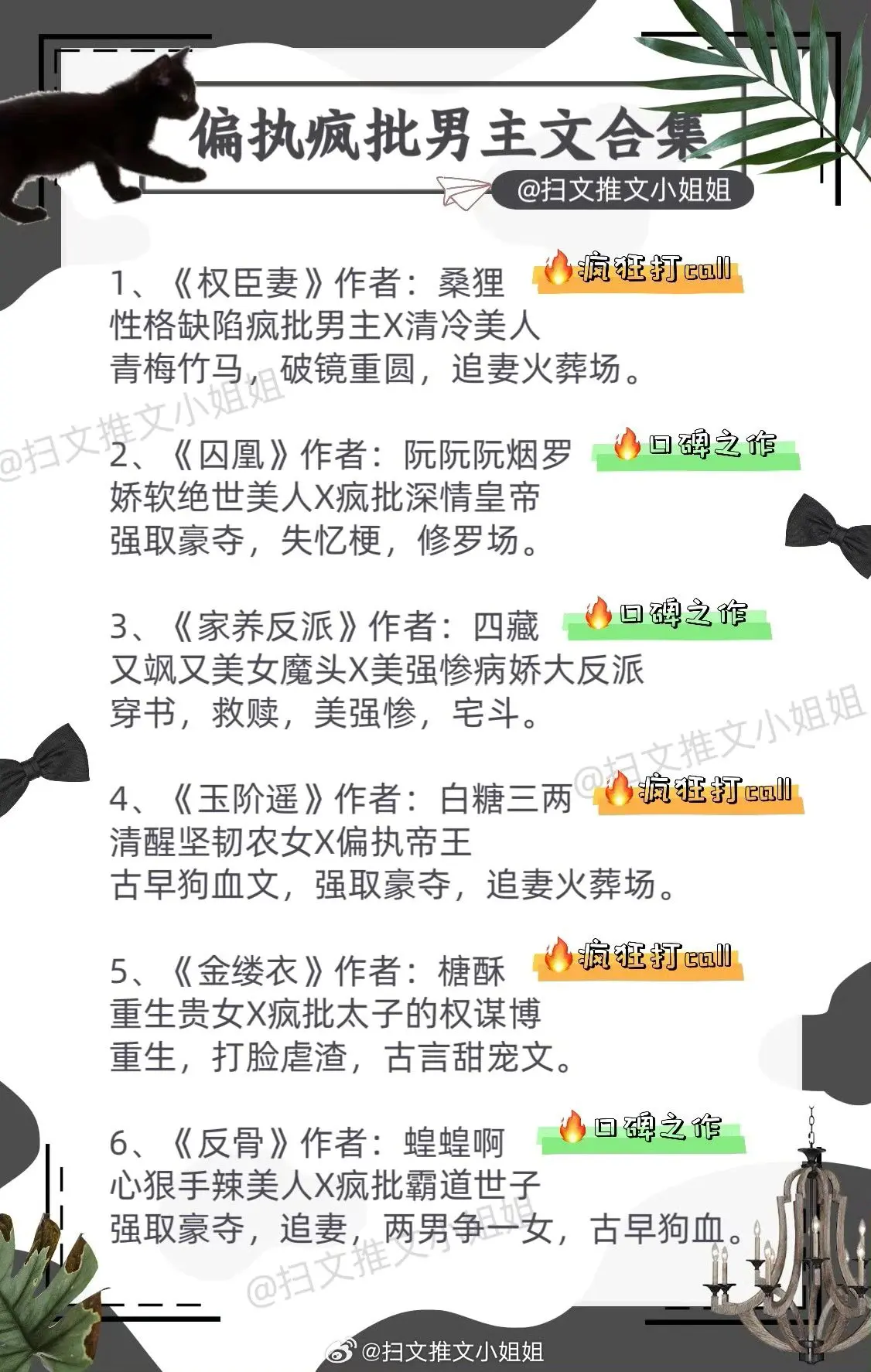 最近真的彻底栽进疯批男主的坑里出不来了～ 偏执、病娇、强取豪夺，果然小...