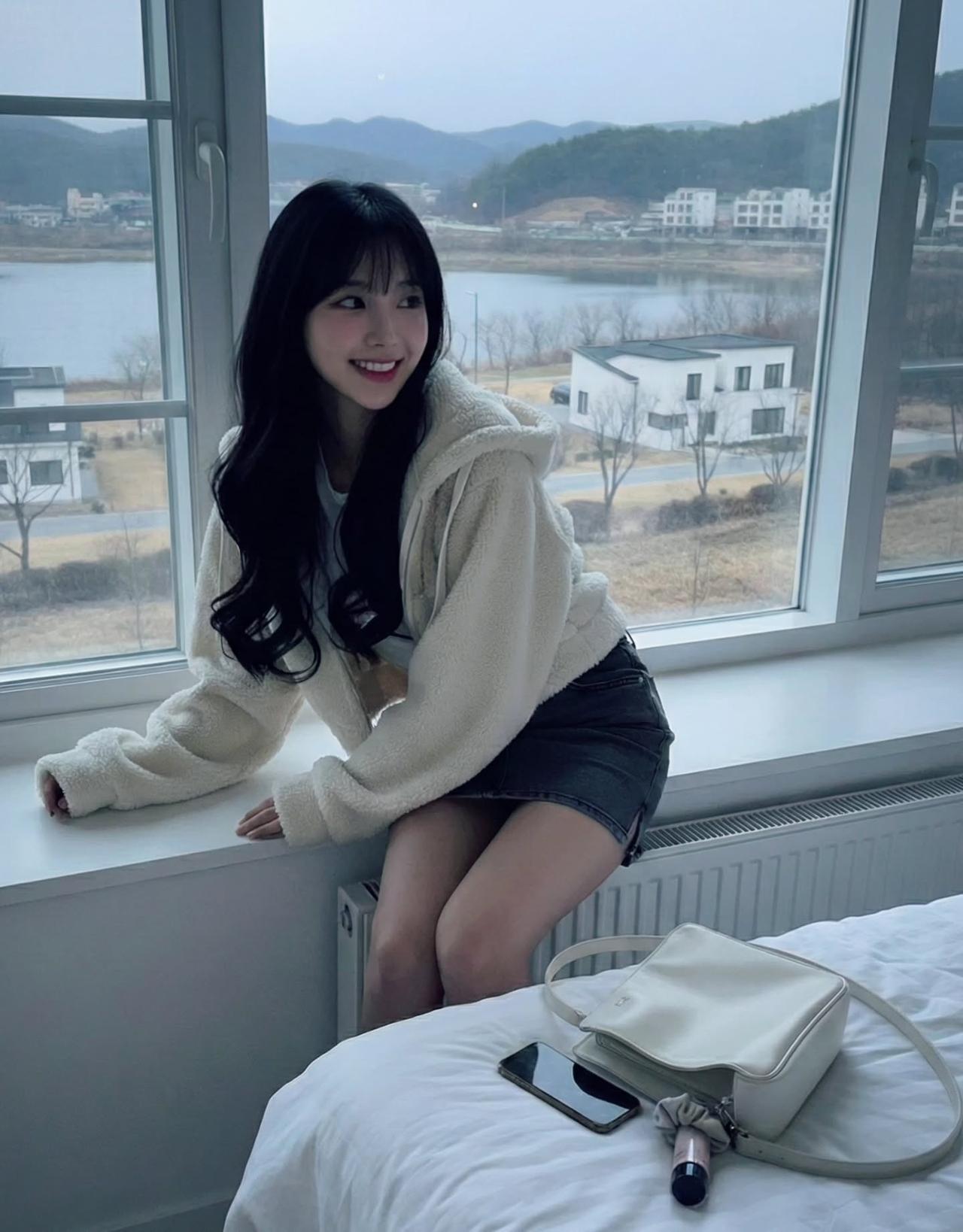 真心话茶局窗边少女，微笑如春光，温暖如阳光。🌞💕