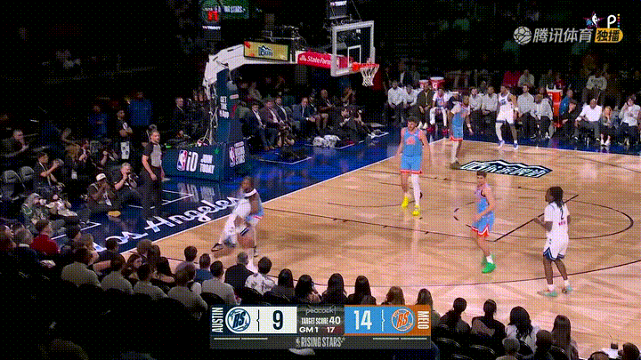 开拓者新秀杨瀚森真是太嚣张跋扈了！在今天进行的全明星新秀赛中，当时杨瀚森刚刚替补