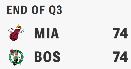 绿军最多落后22分，第三节单节赢21追平热火了第三节布朗+小白+鸭王+武器=32