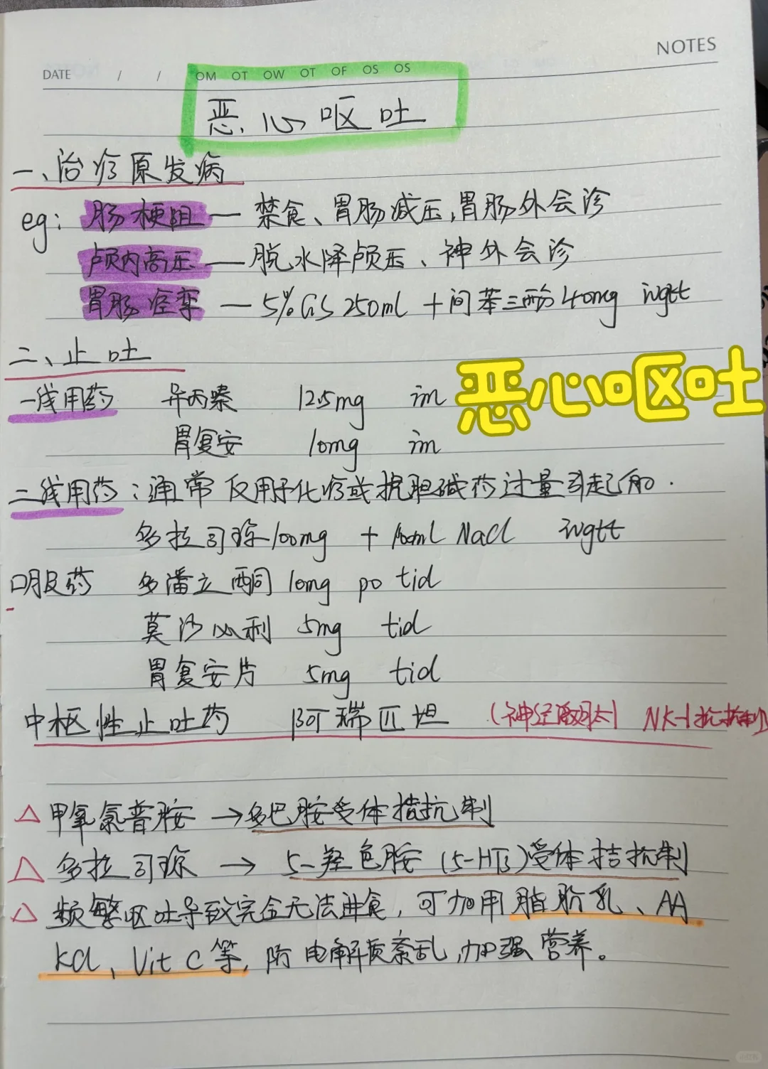 值班遇到恶心呕吐