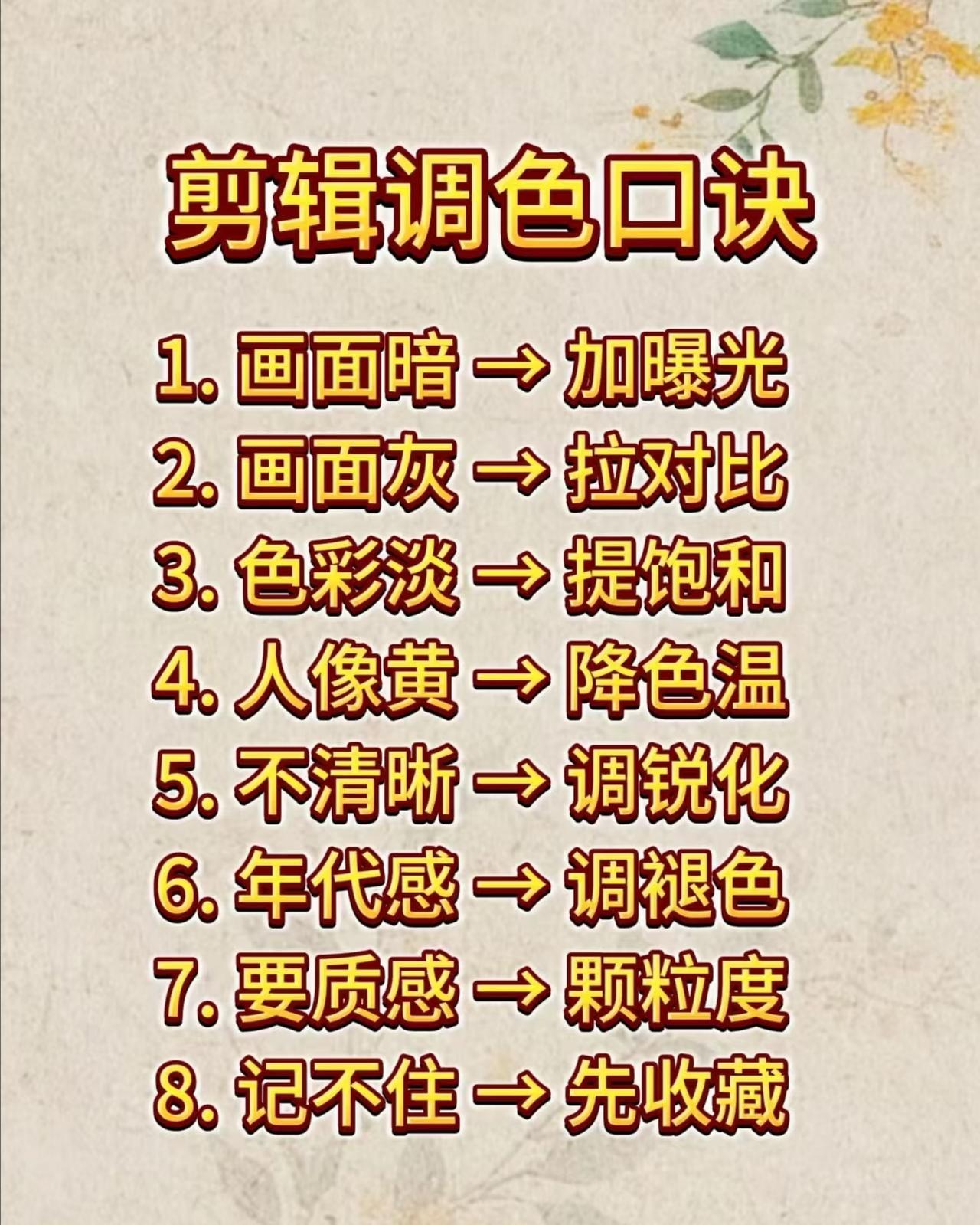 拍摄视频或照片调色的秘诀