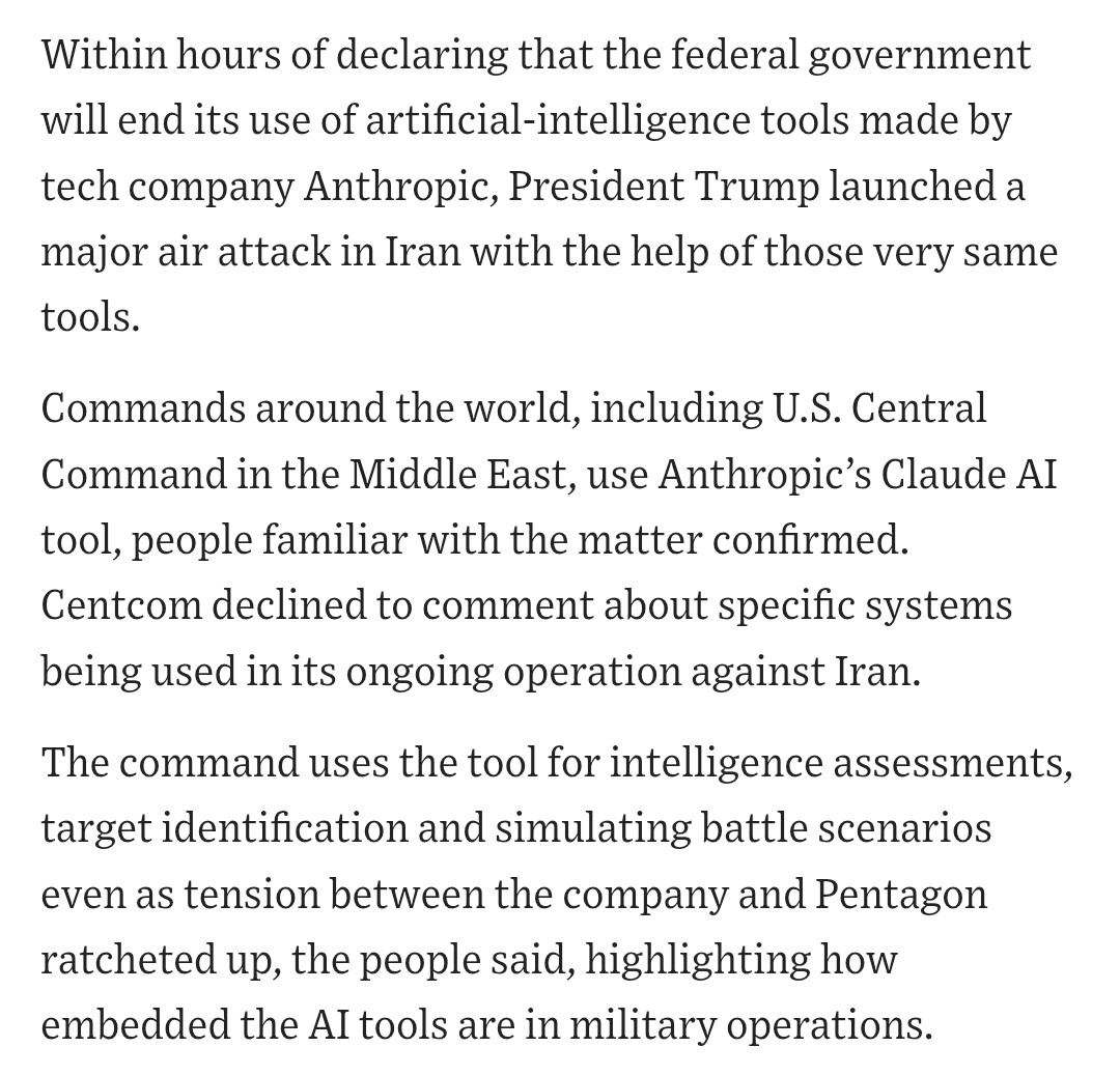 是我太不关注政治吗。今天才知道美国在委内瑞拉和伊朗行动中都用了 Anthropi