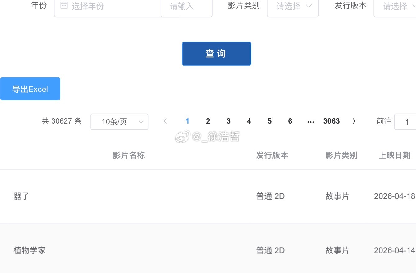 4.14上映的《植物学家》和4.18上映的《器子》已录入专资办即将开启预售（后者