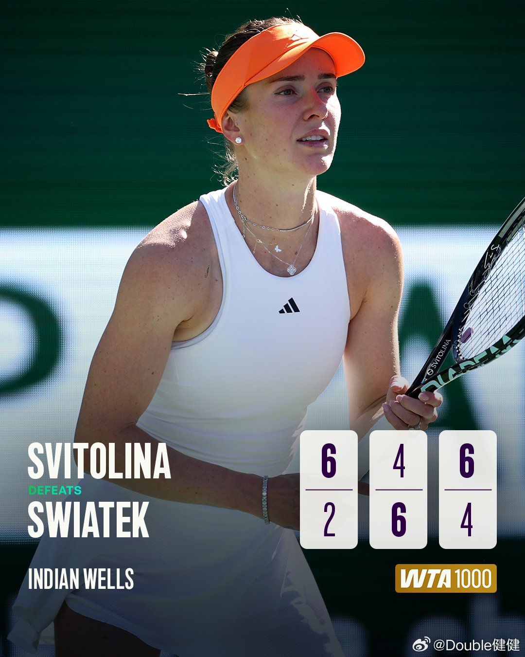 【斯维托丽娜：希望看到更多男女奖金平等 现在女网收视率不错】“首先，我希望在WT