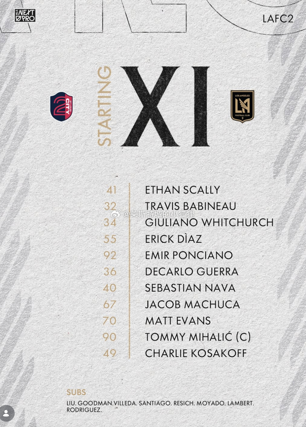 洛杉矶FC二队点球大战不敌圣路易斯城二队 中国球员刘邵子洋依旧替补未出场 留洋球