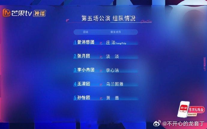 浪姐五公首发队员浪姐五公首发成员 浪姐五公首发队员，坐等舞台 