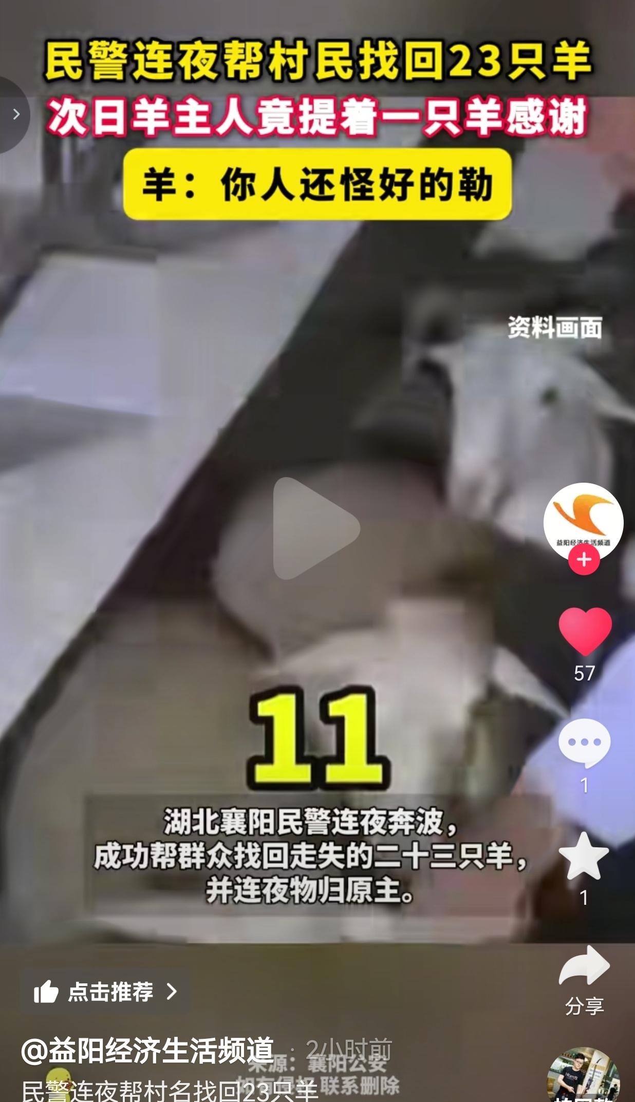 民警连夜找回23只羊，第二天村民扛一只羊上门感谢：这才是中国人最动人的人情味！