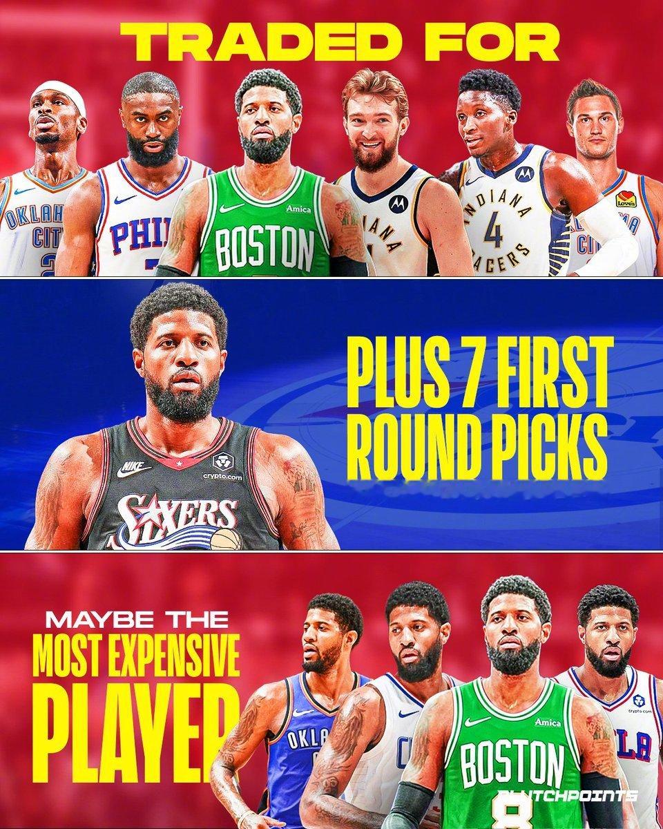保罗·乔治可能是NBA历史上最有价值的球员。PG在职业生涯中被交易过三次，而每次