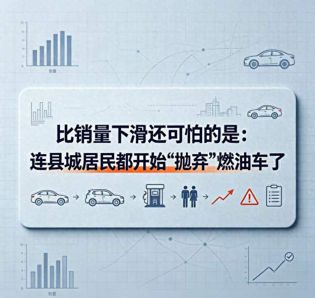 比销量下滑还可怕的是：连县城居民都开始“抛弃”燃油车了