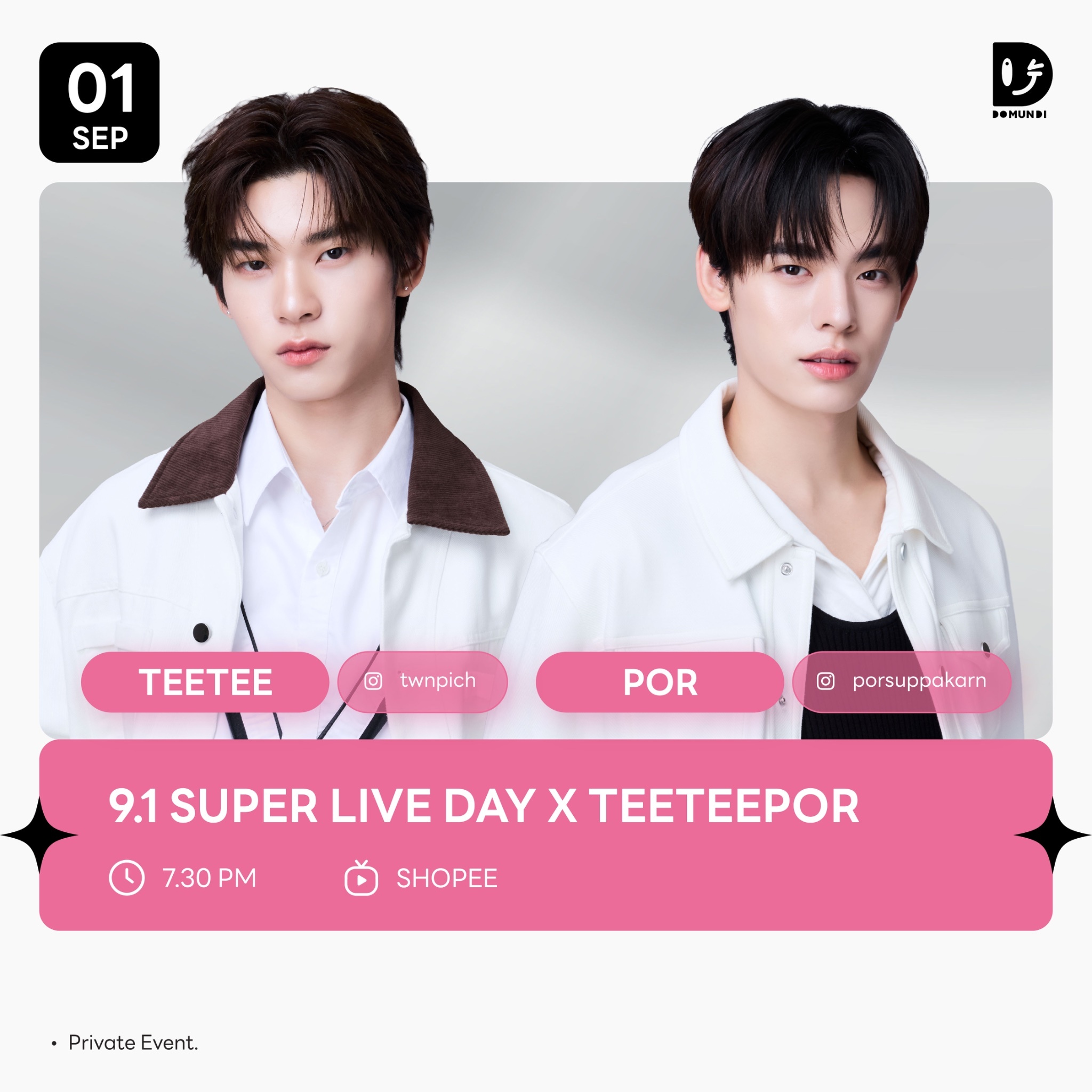 今日行程🗓 : 01.09.20269.1 Super Live Day x 