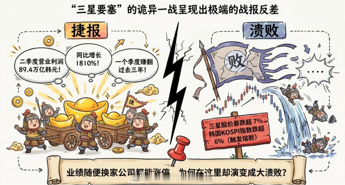 大跌的原因：三星顶不住了本来准备了一篇文章，但是我看到跌成这样，我就知道要改改了