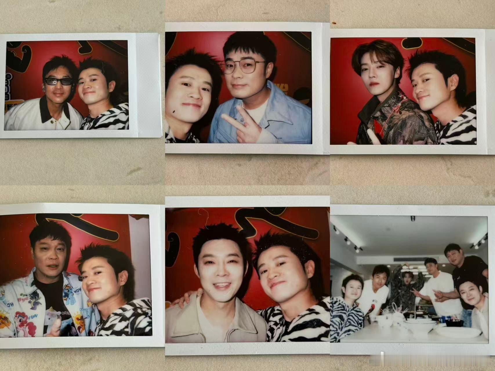 王勉晒拍立得欢迎大家回家哈哈哈哈哈日常被五哈的友情打动，王勉晒出的拍立得太有纪念