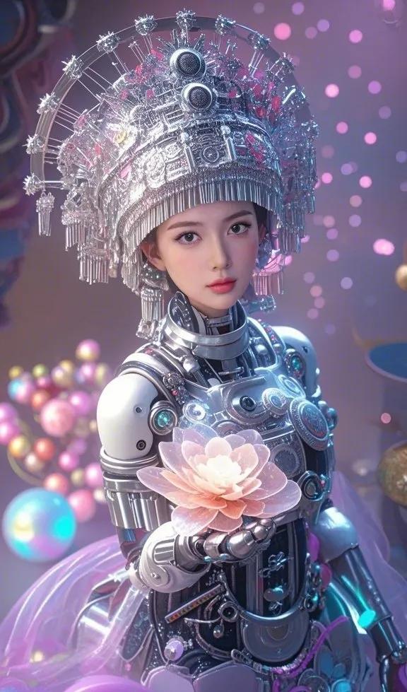 甜到糖都超标的机械民族装的小甜妹#最美机械姬# #ai仙女团# #ai深海少女#